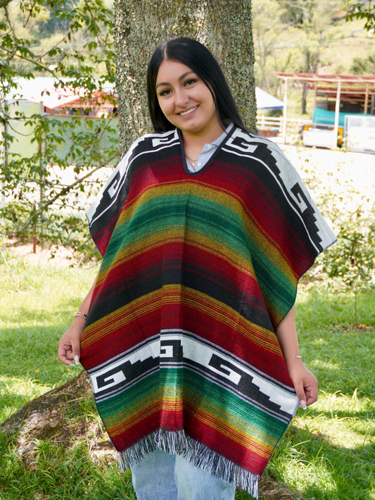 Poncho ruana doble fax