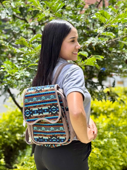 Mochila en gamuza y alpaca