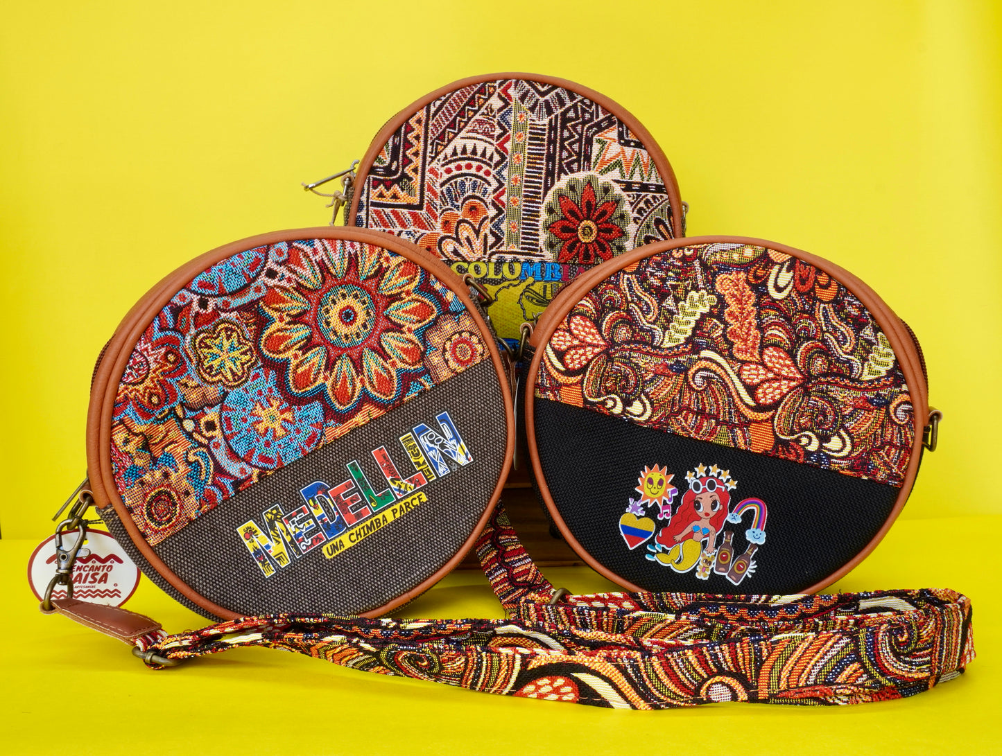 Bolso tambor grande y pequeño